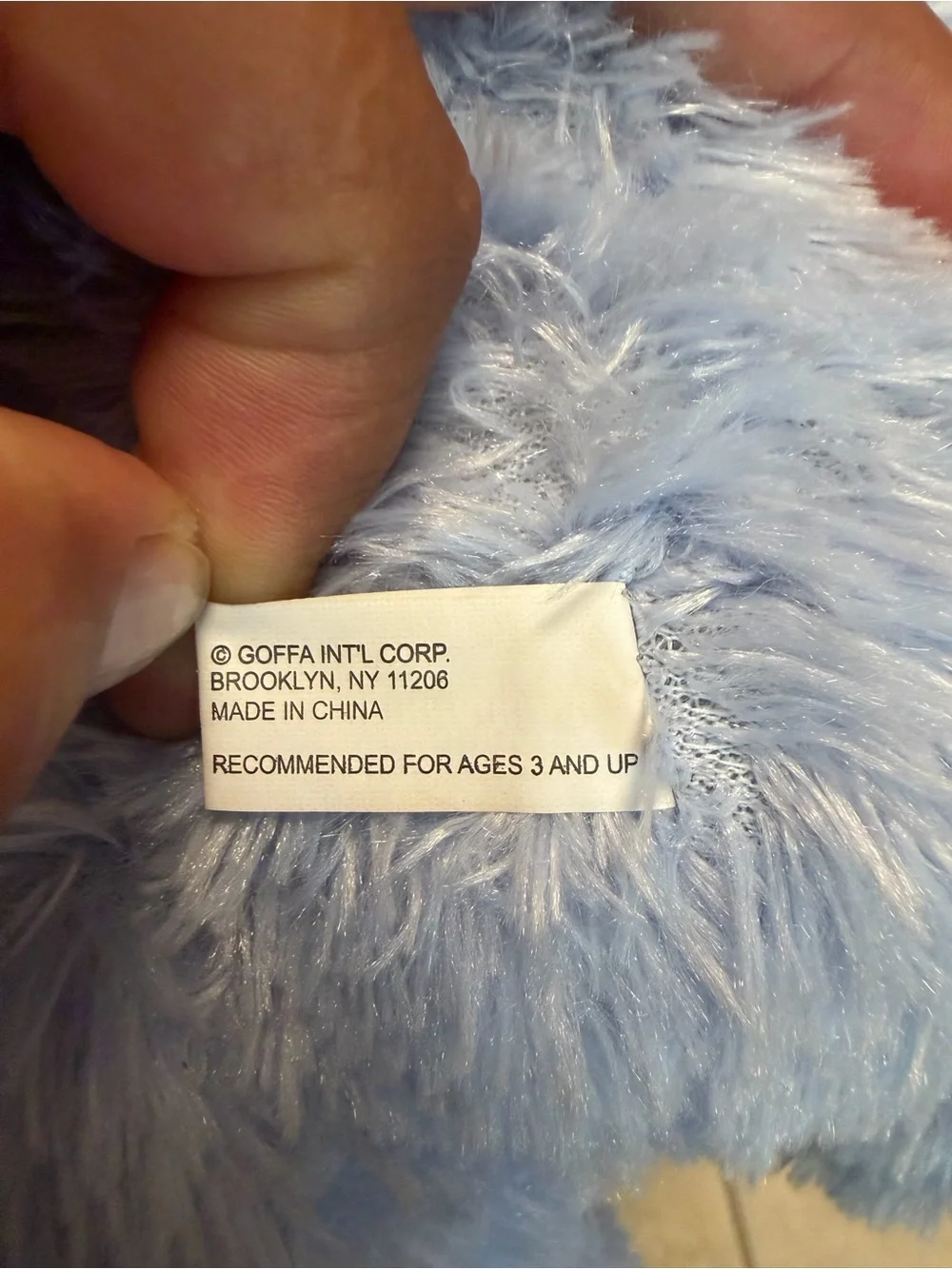 Goffa Light Blue Teddy Bear Plush 18” Soft Stuffed Animal Ribbon Bow